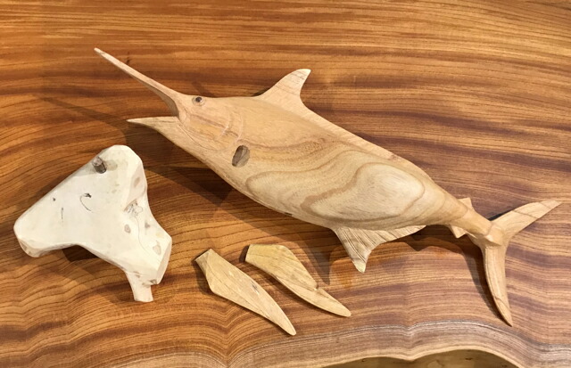 楽天市場】木彫り 魚 置物 マリン雑貨 マリンインテリア マリン