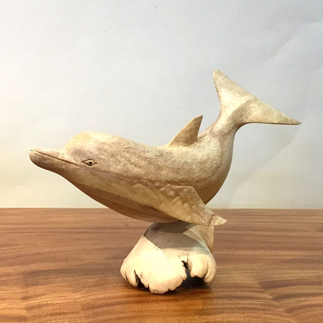 楽天市場】イルカ いるか 海豚 木彫り 魚 置物 イルカ マリン雑貨