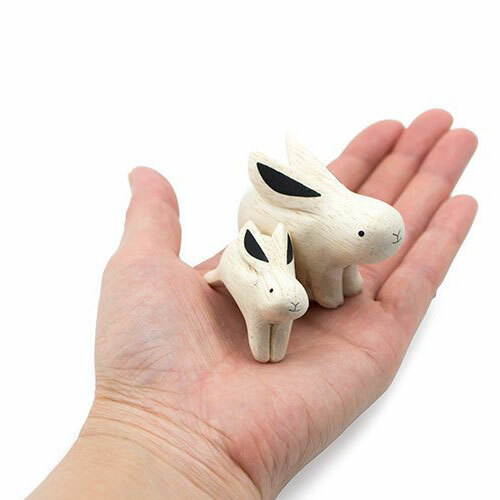 楽天市場】木彫りの置物 天然木 木彫り 置物 アニマル かわいい うさぎ