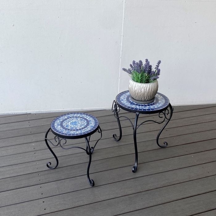 楽天市場】プランタースタンド 花台 モザイクタイル 花柄 おしゃれ