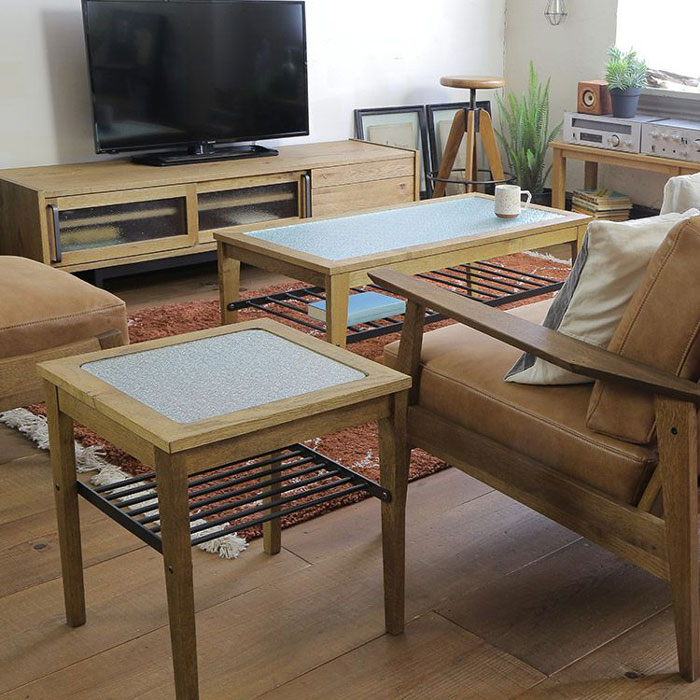 楽天市場】サイドテーブル ソファテーブル モザイクガラス アイアン