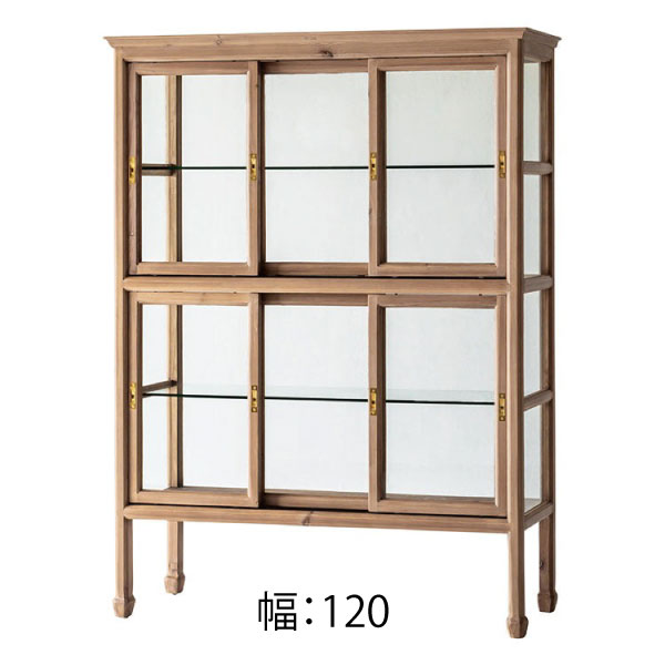 楽天市場】ガラスケース ガラスキャビネット アンティーク調 おしゃれ