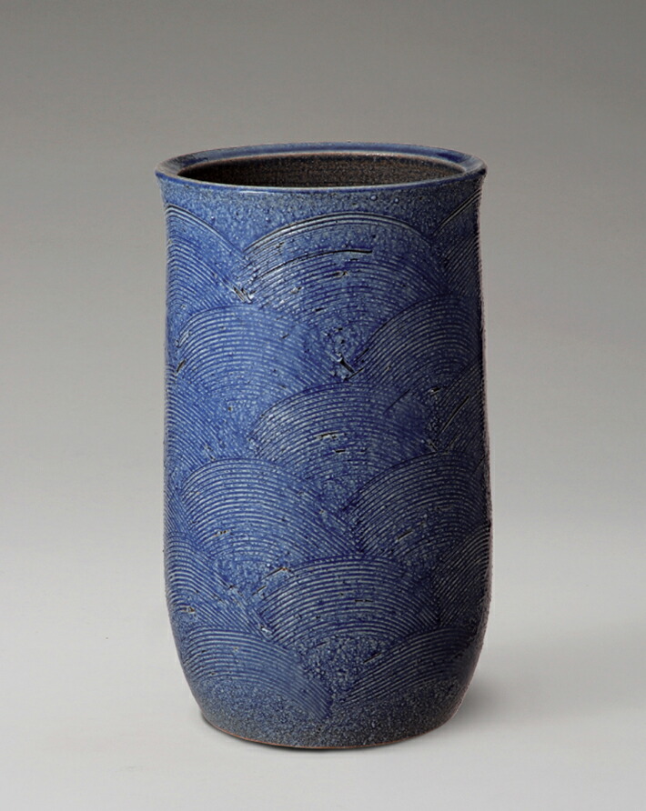 楽天市場】信楽焼 陶器 信楽 傘立て 傘たて 傘立 ブルー 青 海 波 和