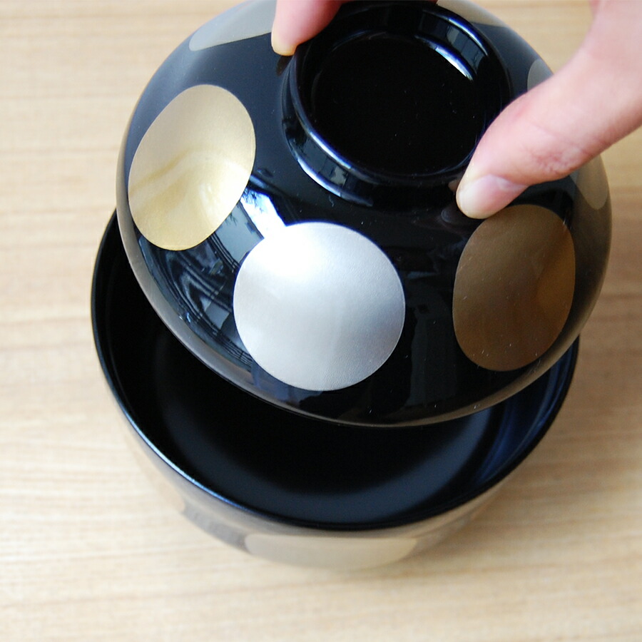 楽天市場】越前塗 ひさご雑煮椀 日月 黒 漆器 お雑煮用 お雑煮 お椀