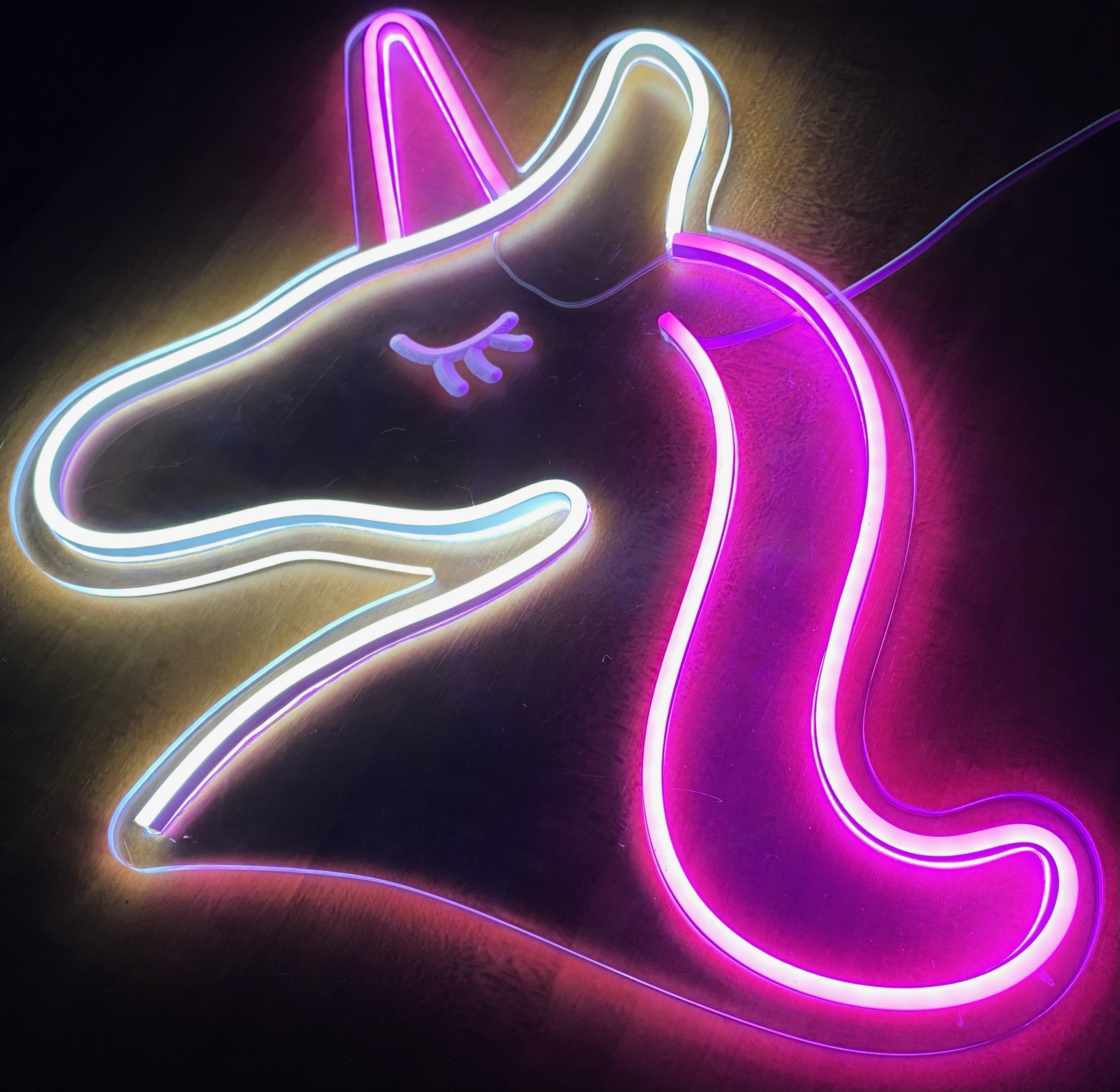 楽天市場】LED NEON LIGHT UNICORN 壁掛け ネオンライト ネオンサイン