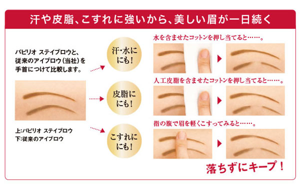 楽天市場】パピリオ ステイブロウG 2本組 Papilio ペンシルタイプ 落ち