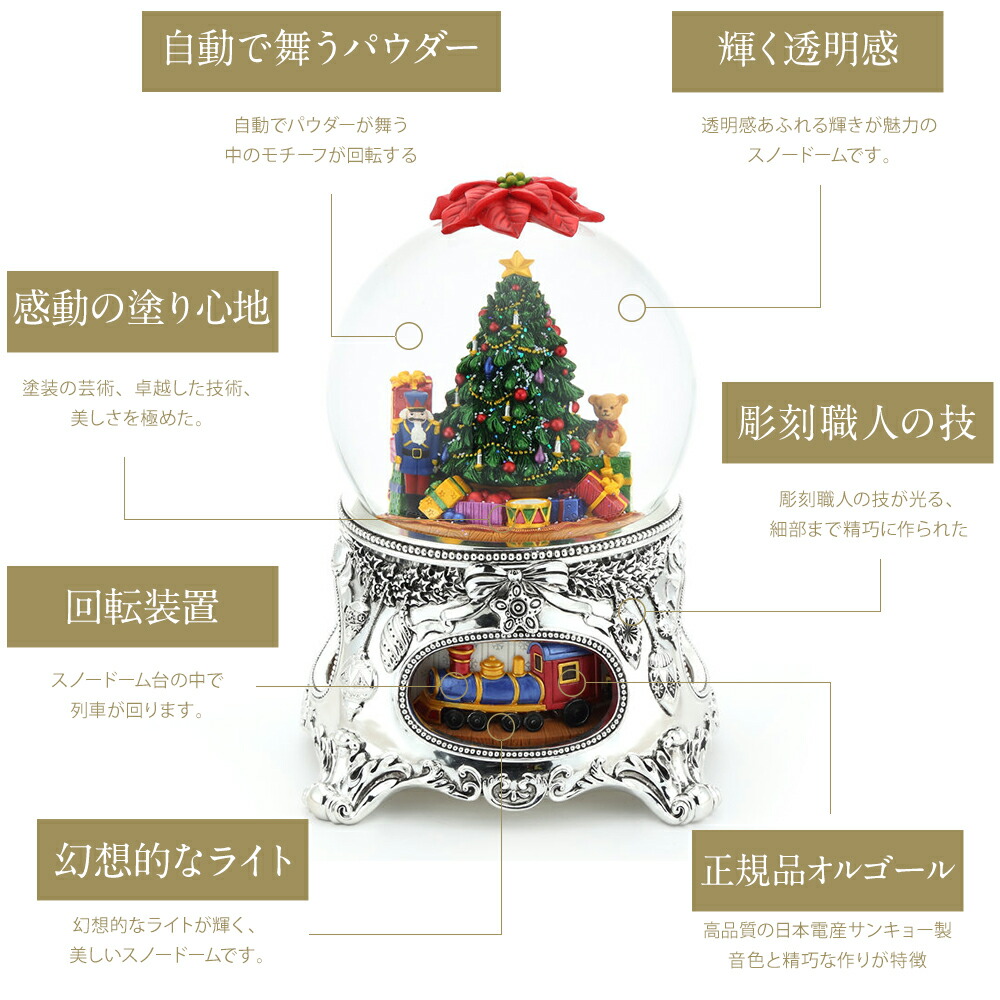 楽天市場】【期間限定 P10倍】【JARLL】スノードーム クリスマス