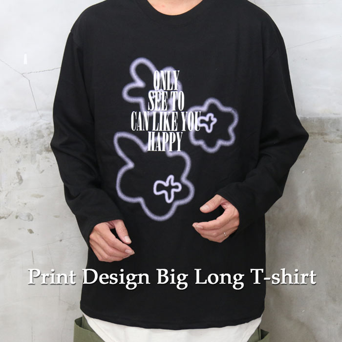 楽天市場】プリント入りビッグロンT [M便 1/1] トップス メンズ T