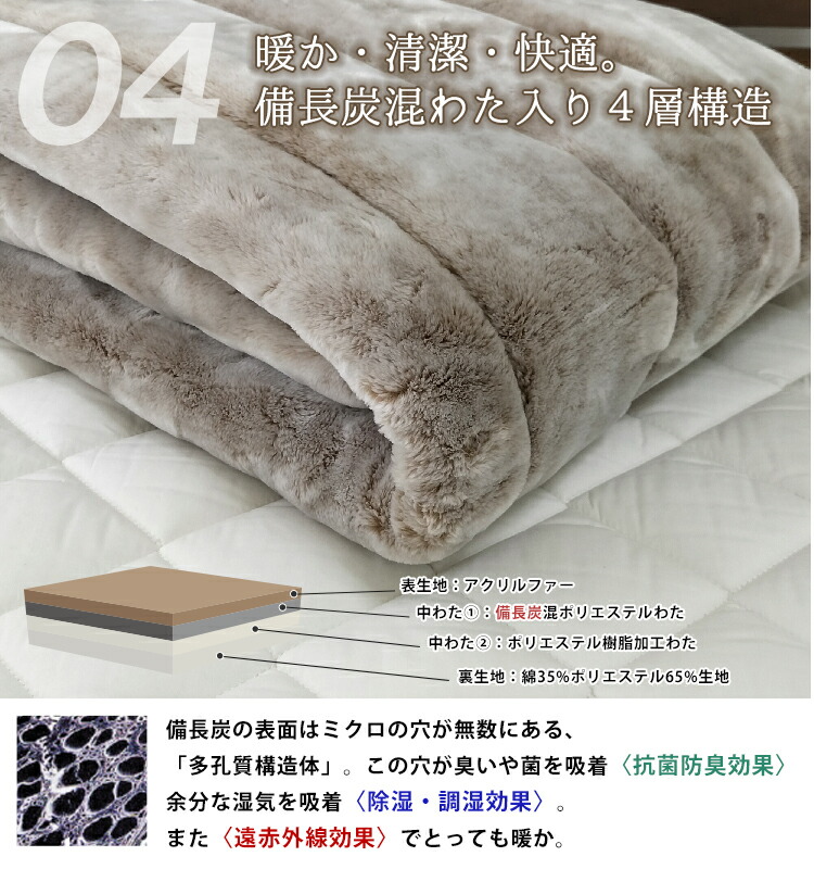 楽天市場】【日本製】フェイクファー嵩高ボリューム敷パッド【シングル