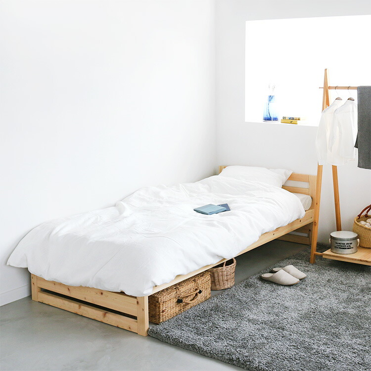 楽天市場】【リラックス効果付】シングル 総ひのき 高さ調整 簡単組立