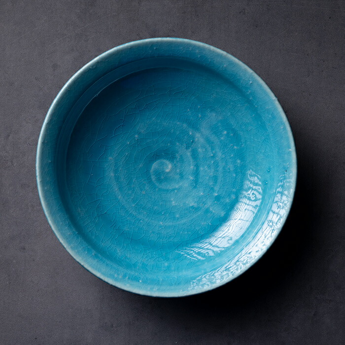 楽天市場】送料無料 ｜和食器 中皿 トルコブルー七寸深皿-21cm-（KIA