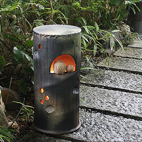 楽天市場】庭園灯 和風照明 陶器照明 信楽焼照明 行燈 あんどん