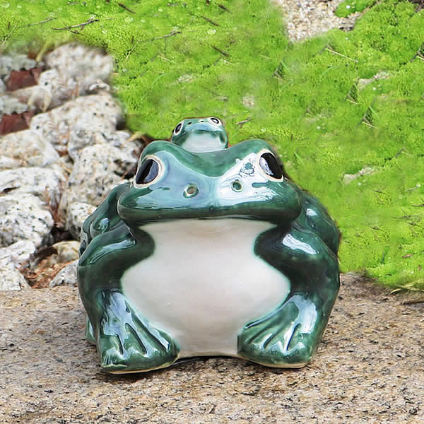楽天市場】信楽焼 6号青蛙 縁起物カエル 陶器蛙 やきもの 陶器 しが