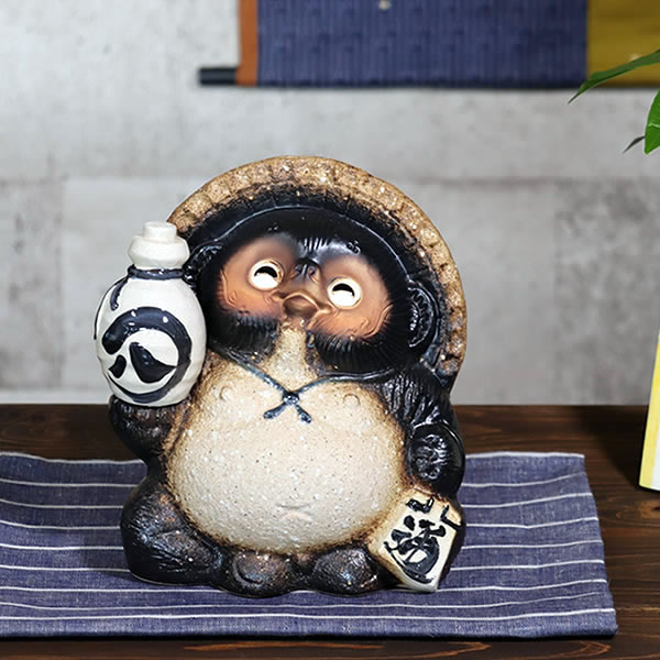 楽天市場】信楽焼 6号古信楽風とっくり上げ狸 縁起物 タヌキ 陶器