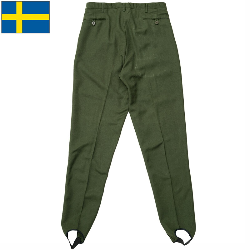 楽天市場】スウェーデン軍 ドレスパンツ ウールポリエステル グリーン
