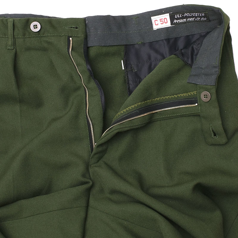 楽天市場】スウェーデン軍 ドレスパンツ ウールポリエステル グリーン