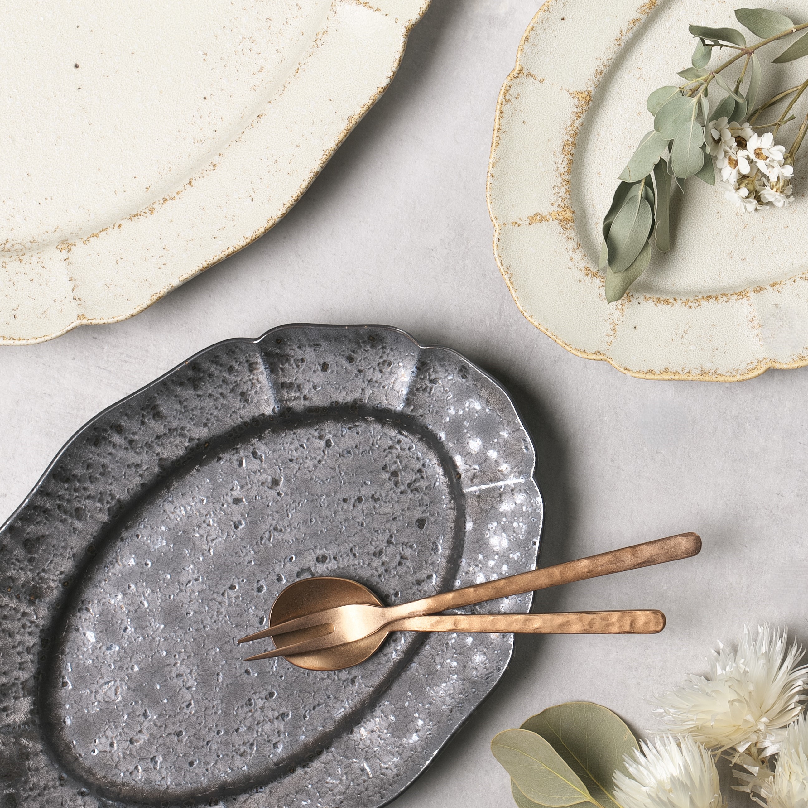 楽天市場】【 Rin花 リンカ 楕円皿 20cm 】【 Fonce フォンセ 金結晶