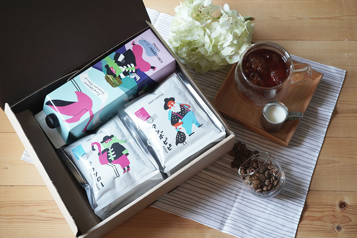 ホワイトデーにひげおじさんと羽ばたく鳥の宝探しギフトセットアイス