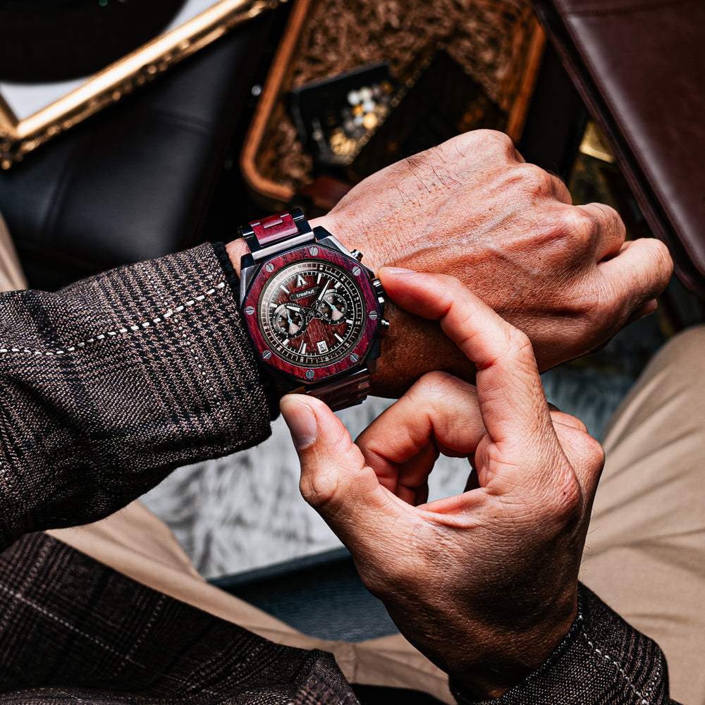 Purple Watch for Men | Hybrid Chronograph Design | Treehut