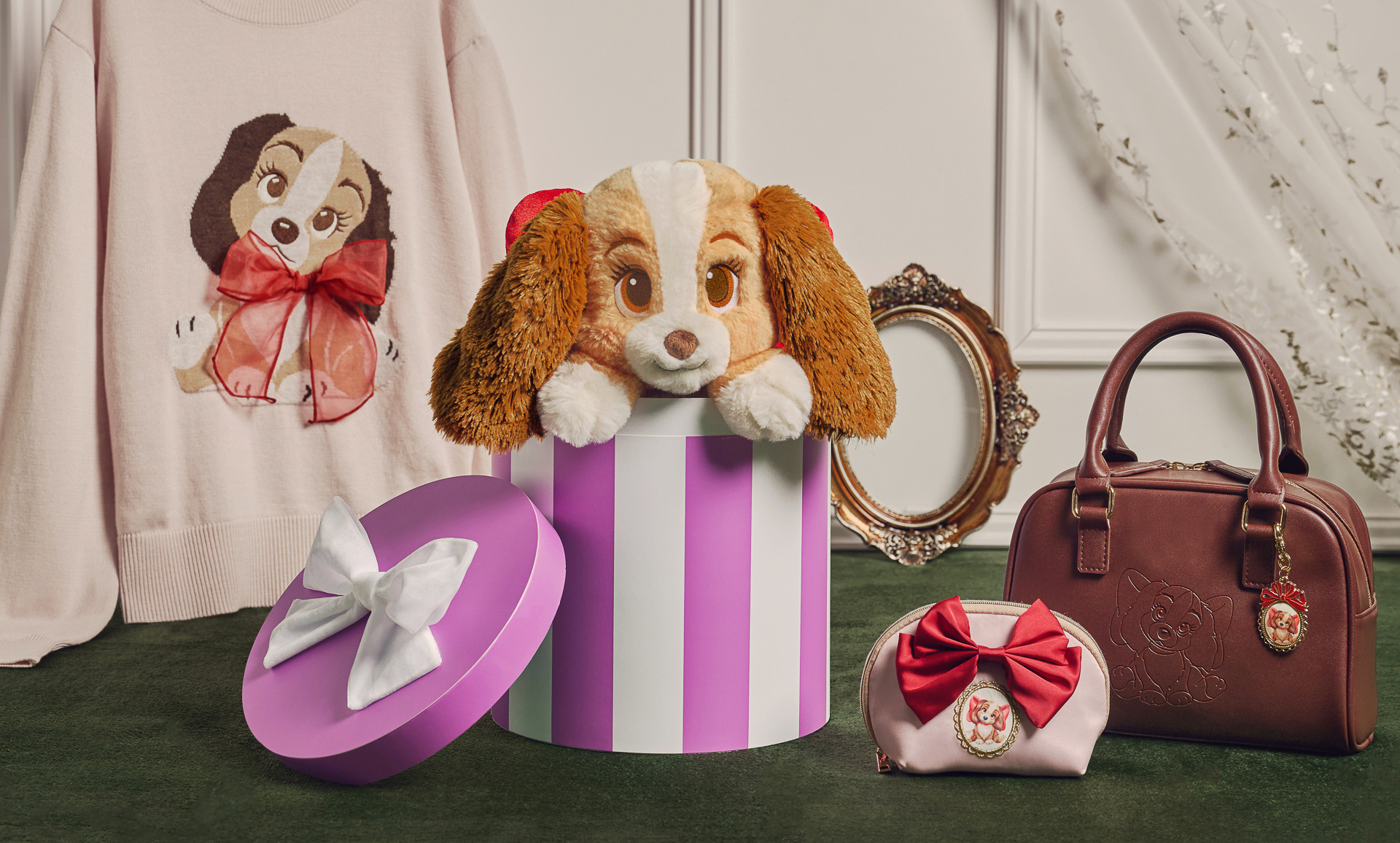 ディズニーストア「わんわん物語」70周年グッズ発売。子犬レディの