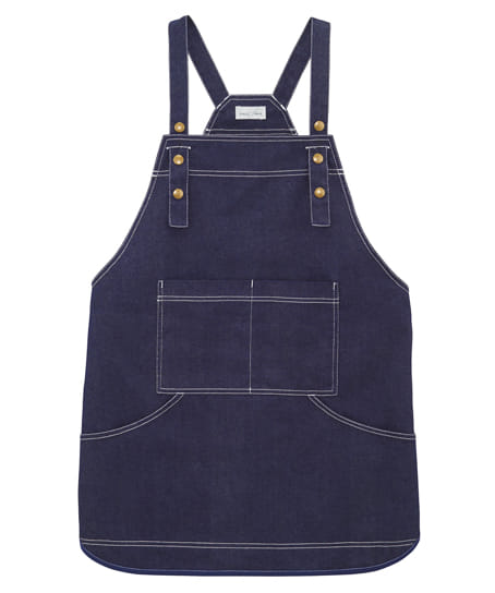 ビブスエプロン（デニム調・男女兼用） FK7189 | 飲食店制服