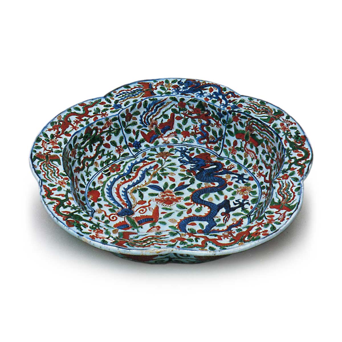 万暦龍鳳文面盆水指 ばんれきりゅうほうもんめんぼんみずさし | 鶴田