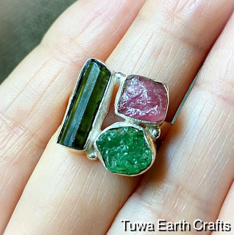 自信向上・金運アップ・良縁】高品質グリーントルマリン指輪リングwith