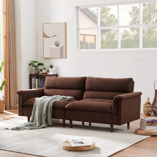 ソファベッド モダンソファベッドグレー ブラウン 1台2役 省スペース
