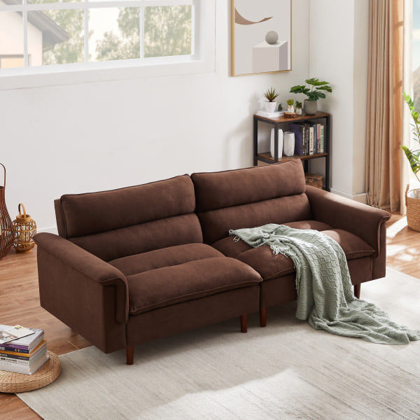 ソファベッド モダンソファベッドグレー ブラウン 1台2役 省スペース
