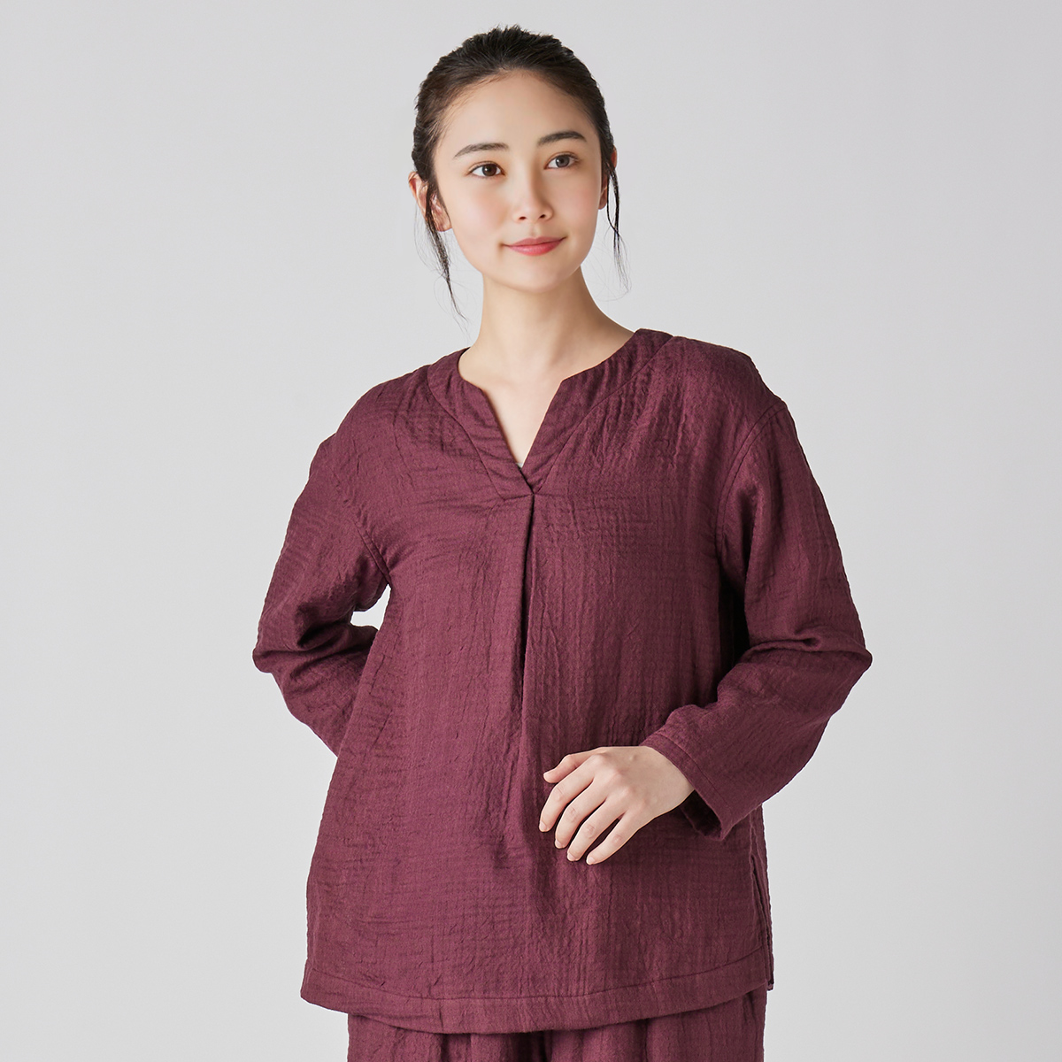 2025年秋冬 新色追加】マシュマロガーゼ フロントタックプルオーバー