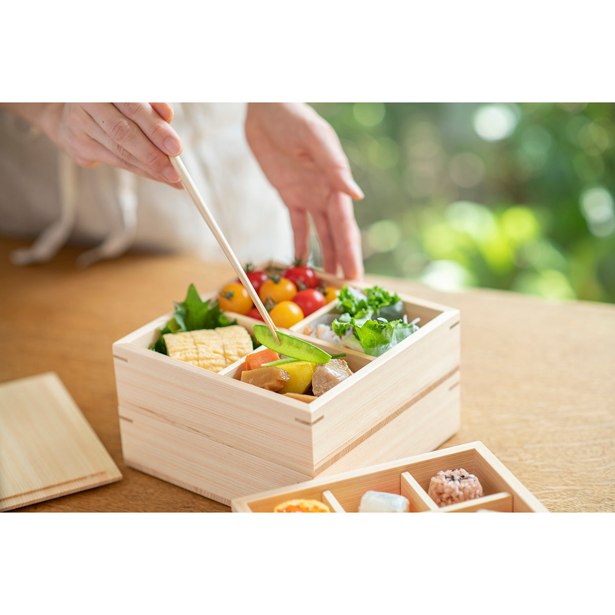 お重 東濃桧の重箱7寸3段 白木重箱 – 梅沢木材工芸社