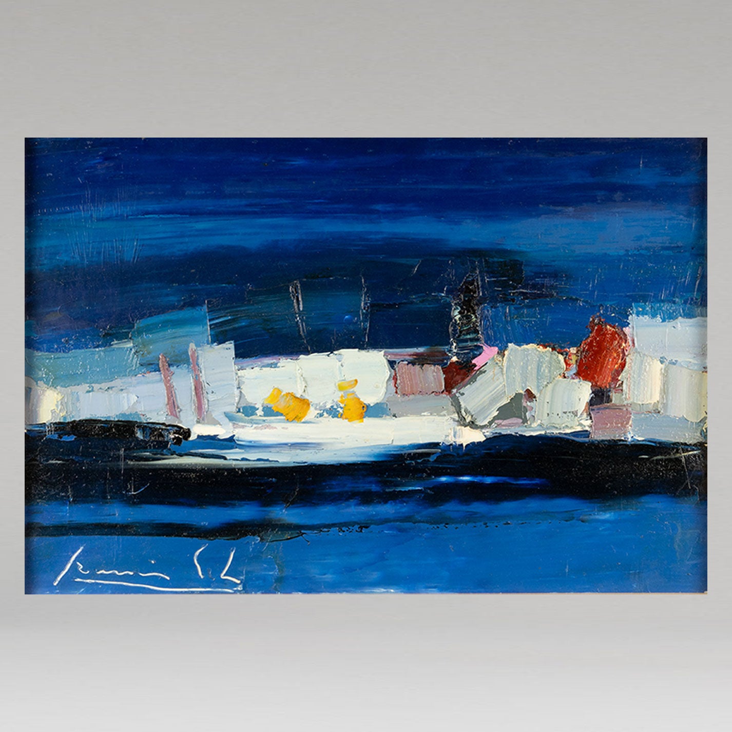 トニー・アゴステニ Tony Agostini 「アトリエノ隅」 油彩 フランス