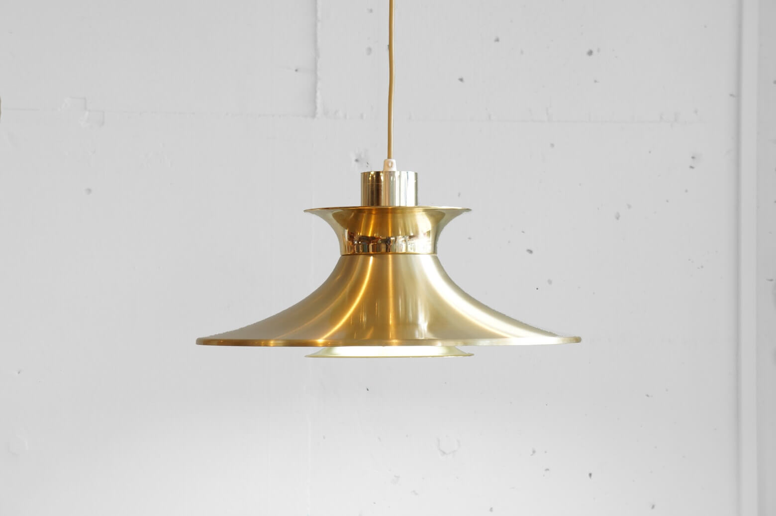 デンマークヴィンテージ ゴールドプレート ペンダントライト/Danish