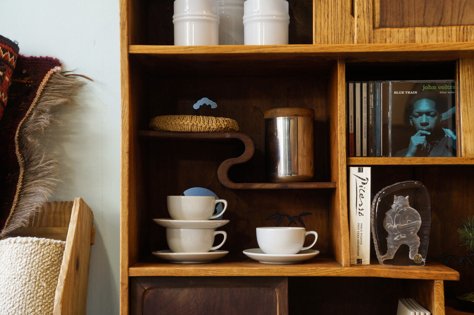 昭和レトロ 茶箪笥 和棚 シェルフ / Japanese Retro Wooden Shelf