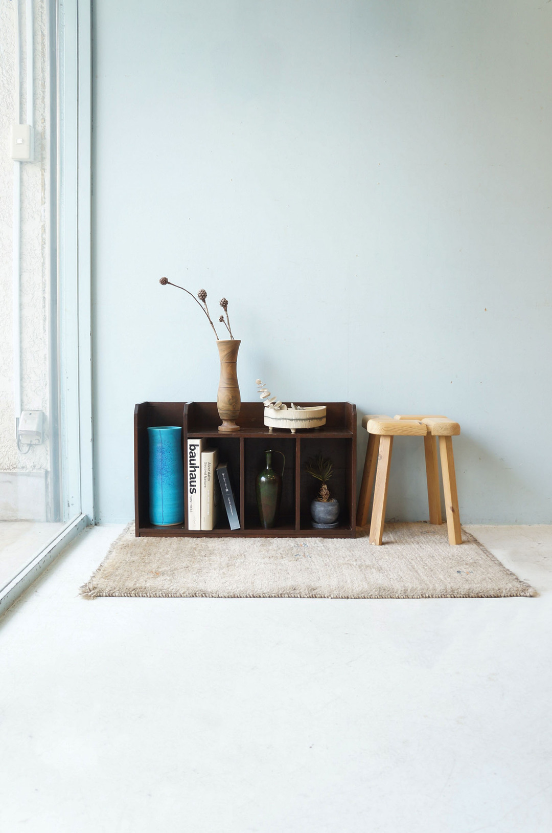 ブックスタンド 本立て 本棚 古道具 レトロモダン 収納 ディスプレイ