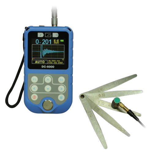 超精密薄物用超音波厚さ計 DC-6000 波形表示付 測定器の専門ショップ