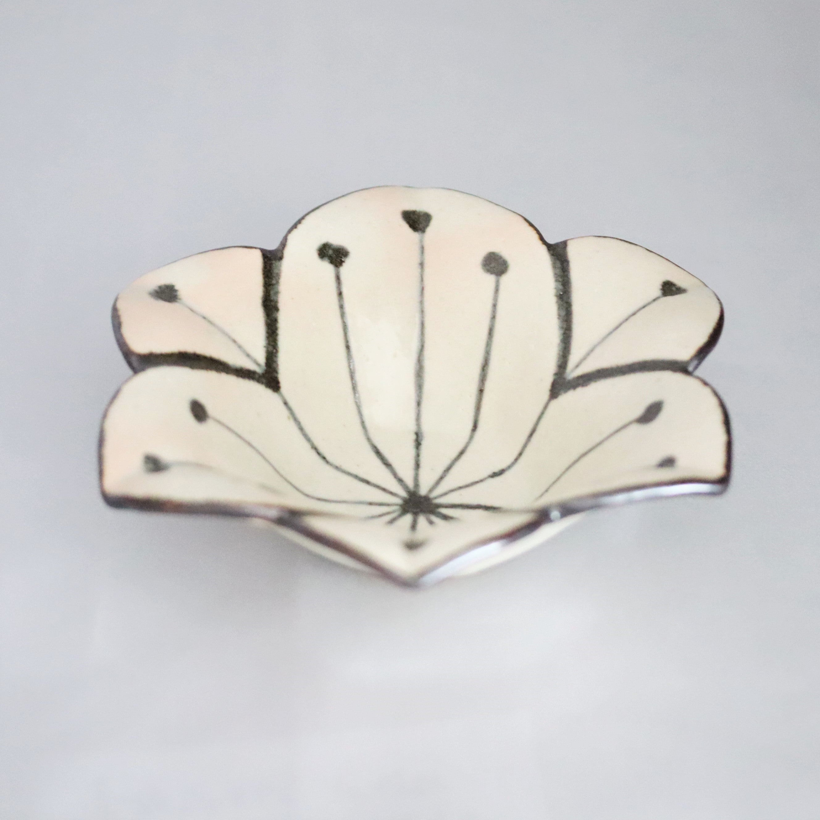 京焼 乾山写吉野桜向付9客 (お造り・先付け)の器 京焼 乾山写吉野桜向