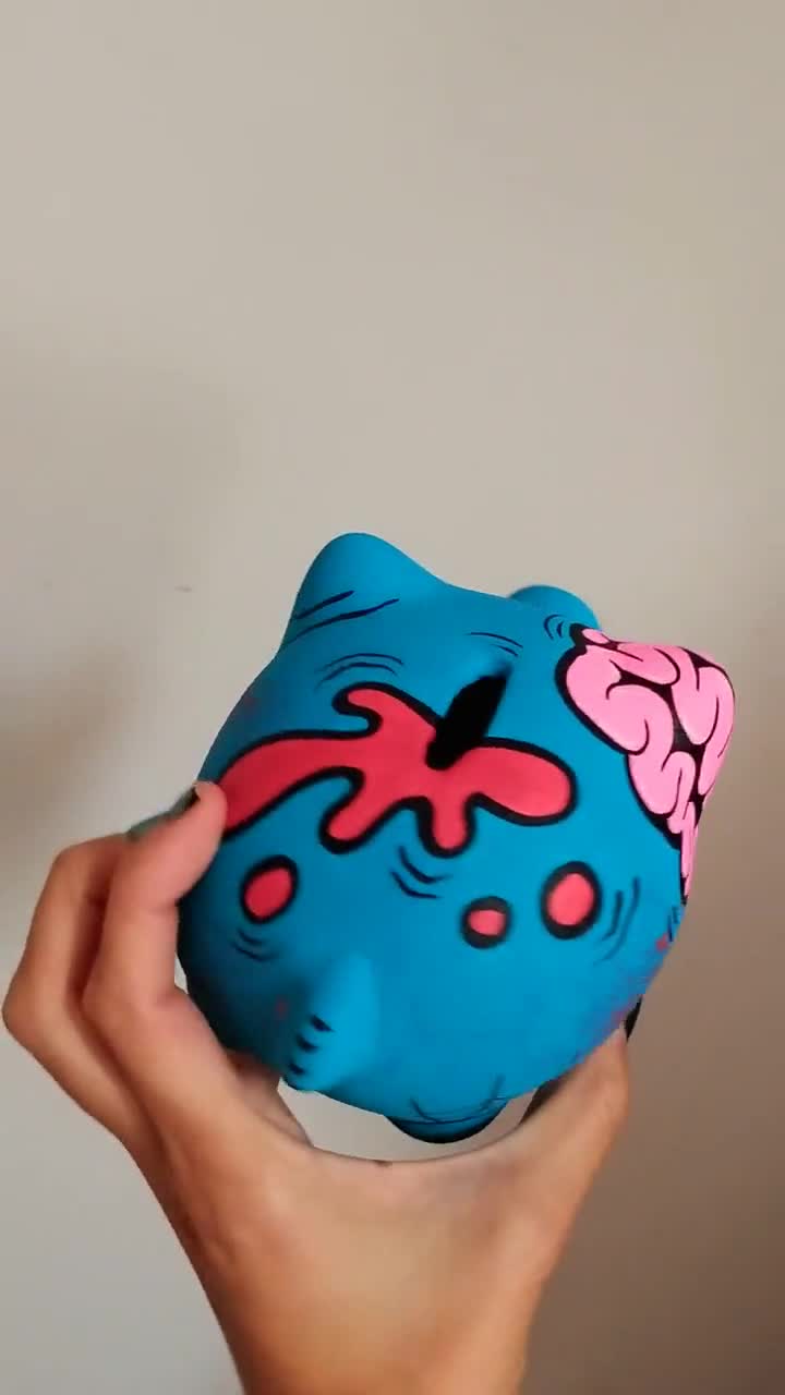 ゾンビ貯金箱 - ホラーで不気味なモンスター、子供向けのかわいい脳