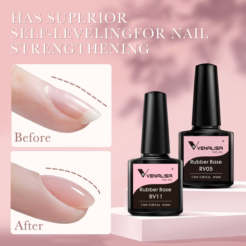 Venalisa Rubber Base 6 Colors Gel Polish Set