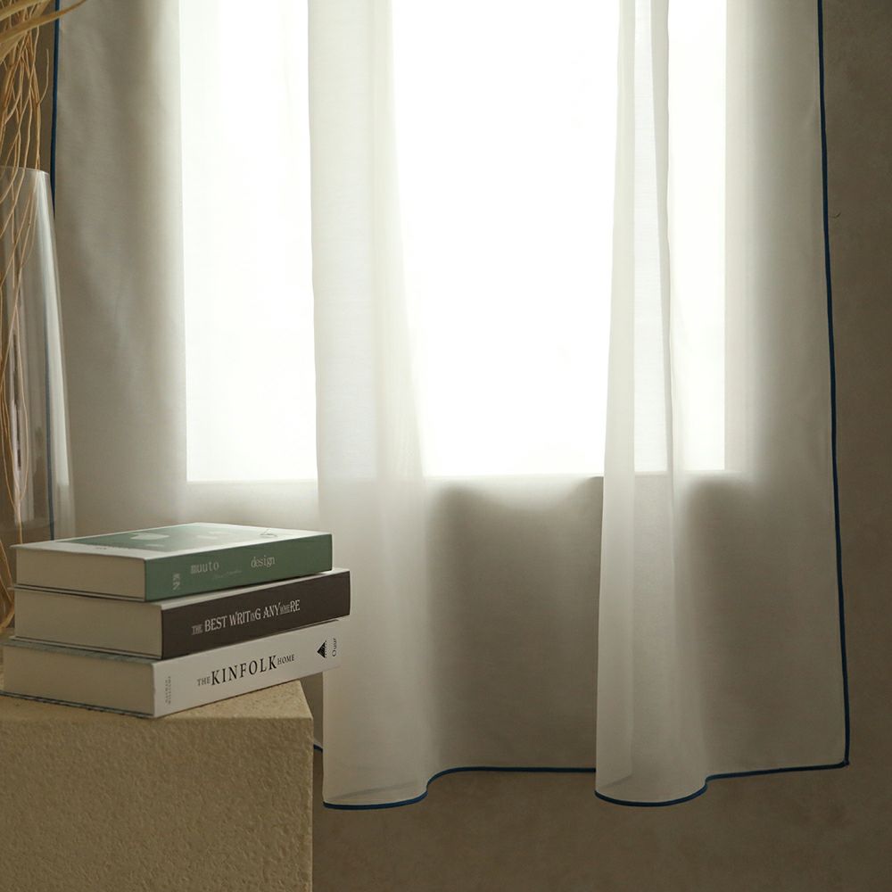 トリプルパイピング】選べる20色 防炎 パイピング レースカーテン