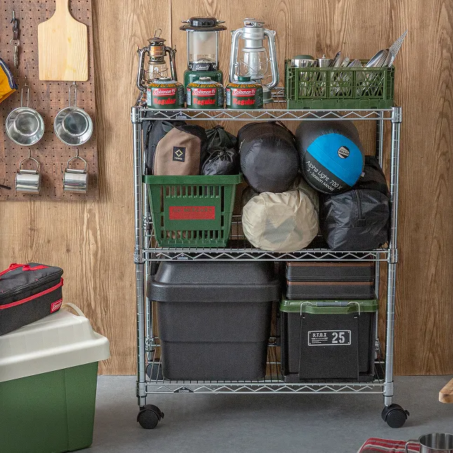 エレクター ベーシックシリーズ ウッドシェルフ ウォールナットウッド