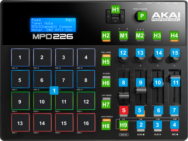VirtualDJ - MPD226 - Controls