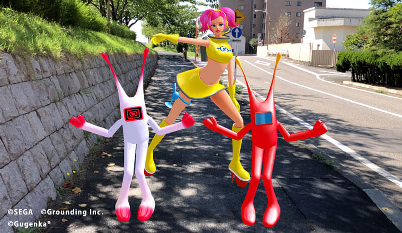 スペースチャンネル5のキャラクターが踊りだす等身大デジタル