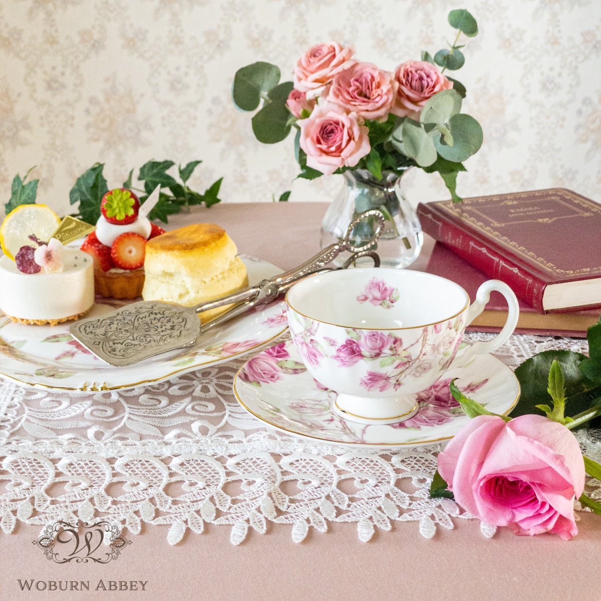 正規輸入品 エインズレイ エリザベスローズ ピンク 大皿 B&Bプレート