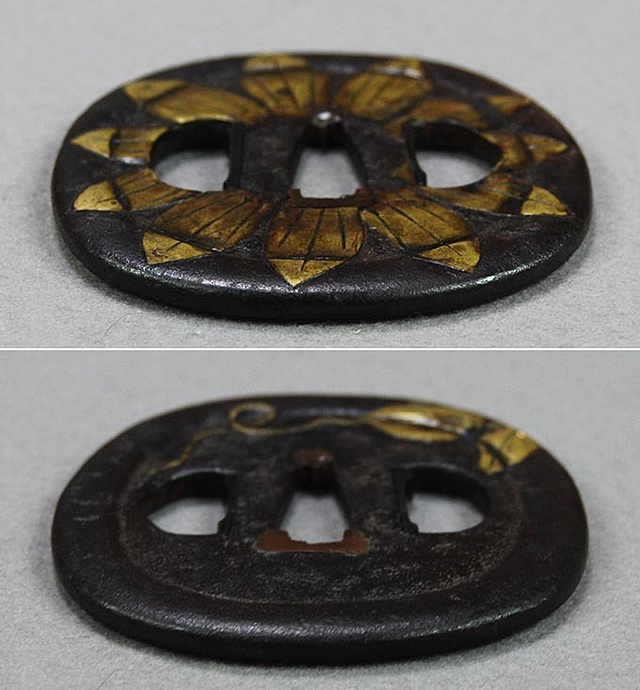 鍔 無銘（甚吾） 菊花図 | 日本刀・刀剣・名刀・短刀の販売・通販