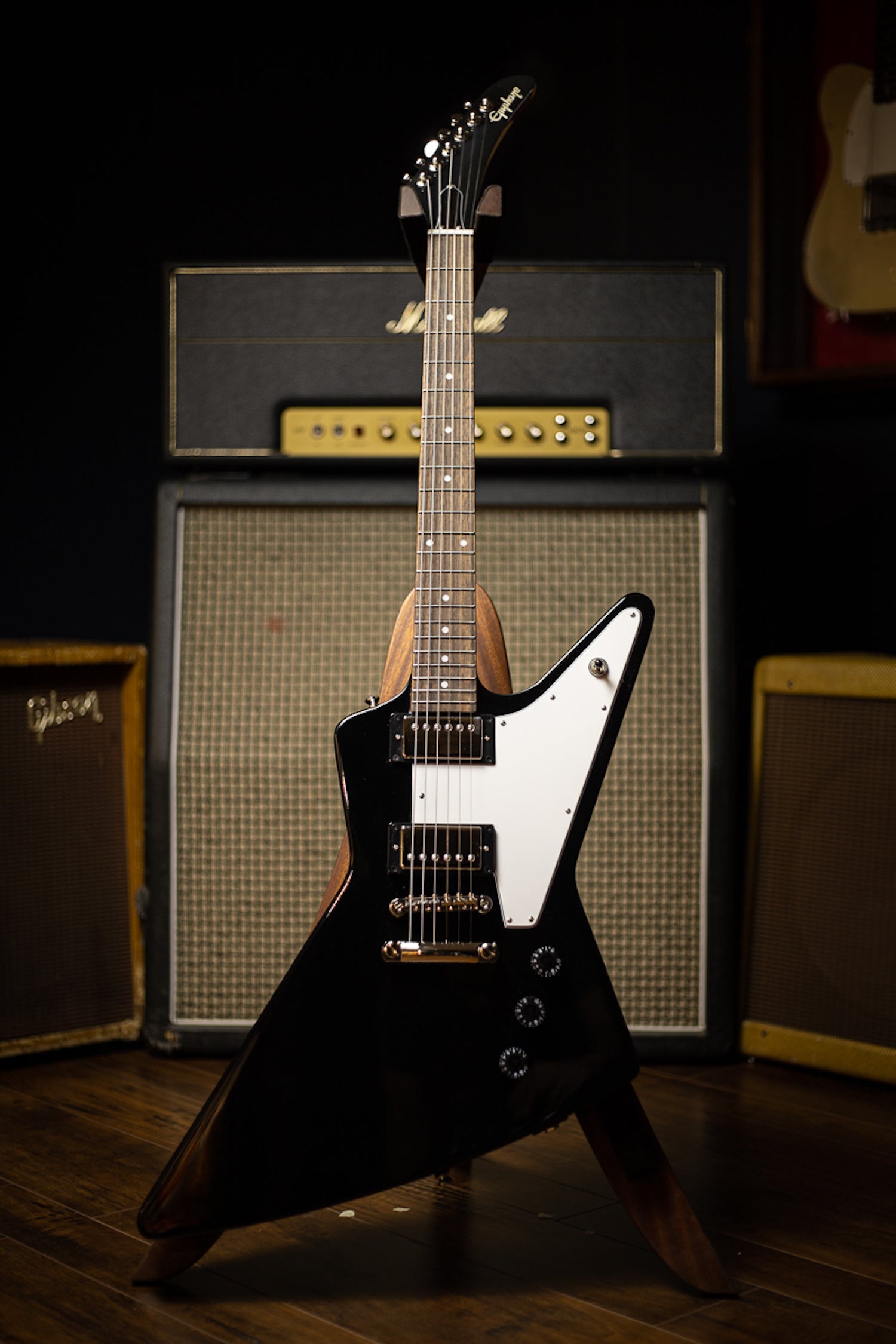 Epiphone Explorer Electric Guitar - Ebony – Walt Grace Vintage