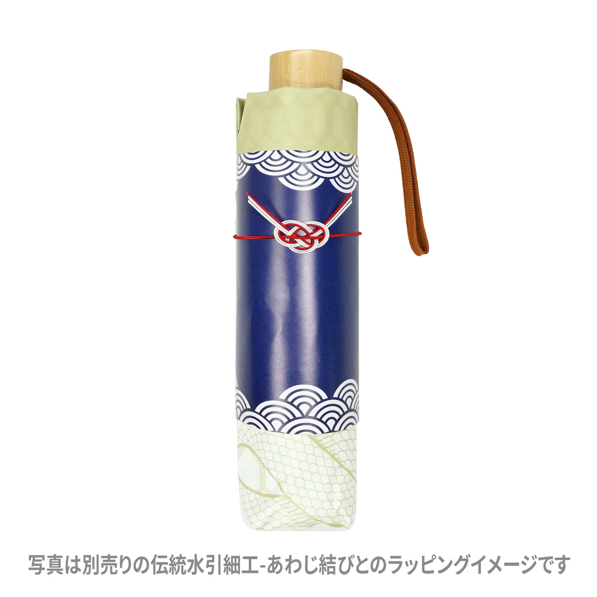 和柄ﾃｷｽﾀｲﾙ三つ折り畳み遮光日傘 蛇結-白蛇｜おしゃれな和柄傘ブランド