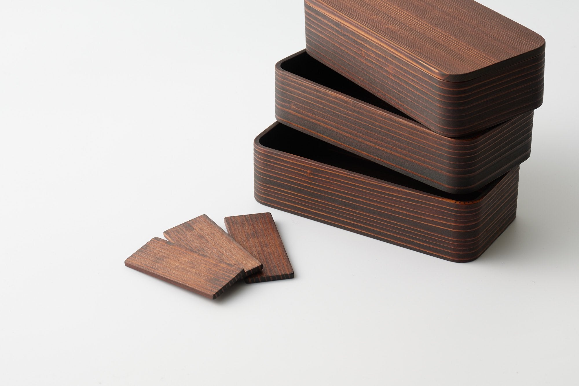 うるしの弁当箱（拭き漆）重箱｜杉の木クラフト