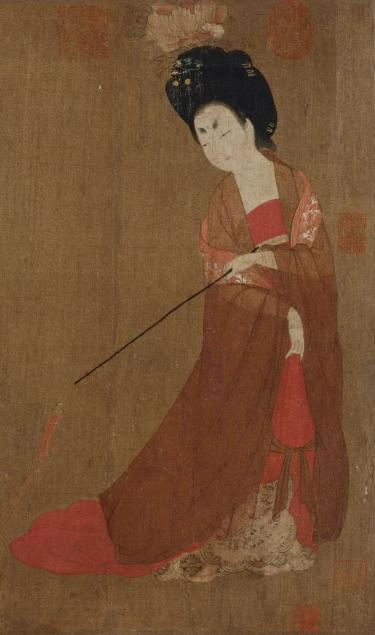 簪花仕女图》：大唐盛世中的女子