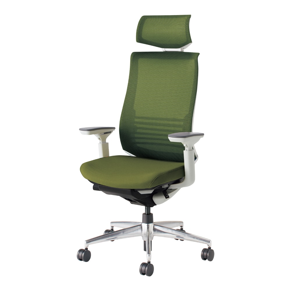 Bezel ベゼル／ヘッドレスト付きタイプ／可動肘／アルミポリッシュ脚